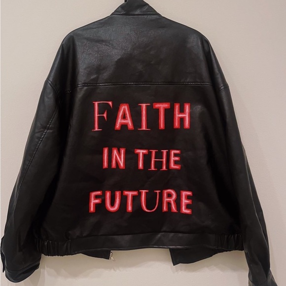 Louis Tomlinson Faith in The Future Handpainted Leather Jacket - Picture 1 of 2